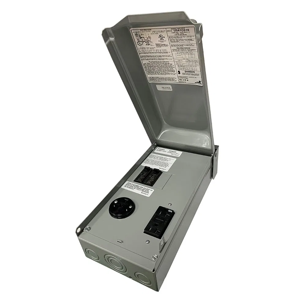 U041C010P – PARALLAX PWR Receptacle, Outdoor/ Indoor Use 120/ 240 Volt AC Power With 30 Amp TT-30 And 20 Amp Ground F...
